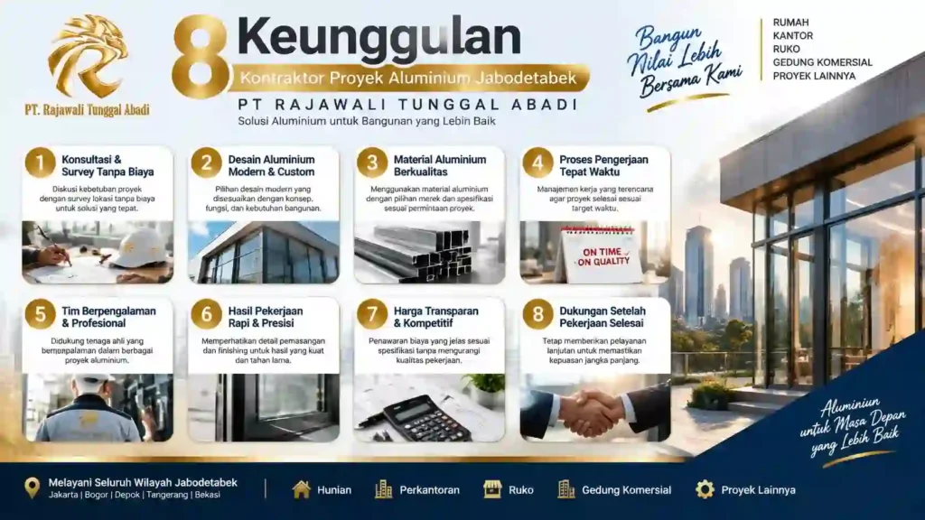 8 Keunggulan Kontraktor Proyek Aluminium Jabodetabek